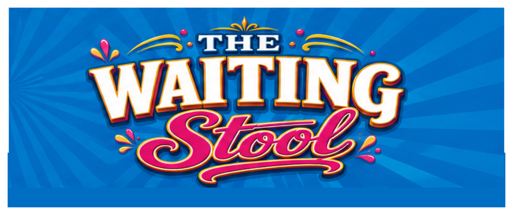 Waiting Stool round printed ottoman side artwork