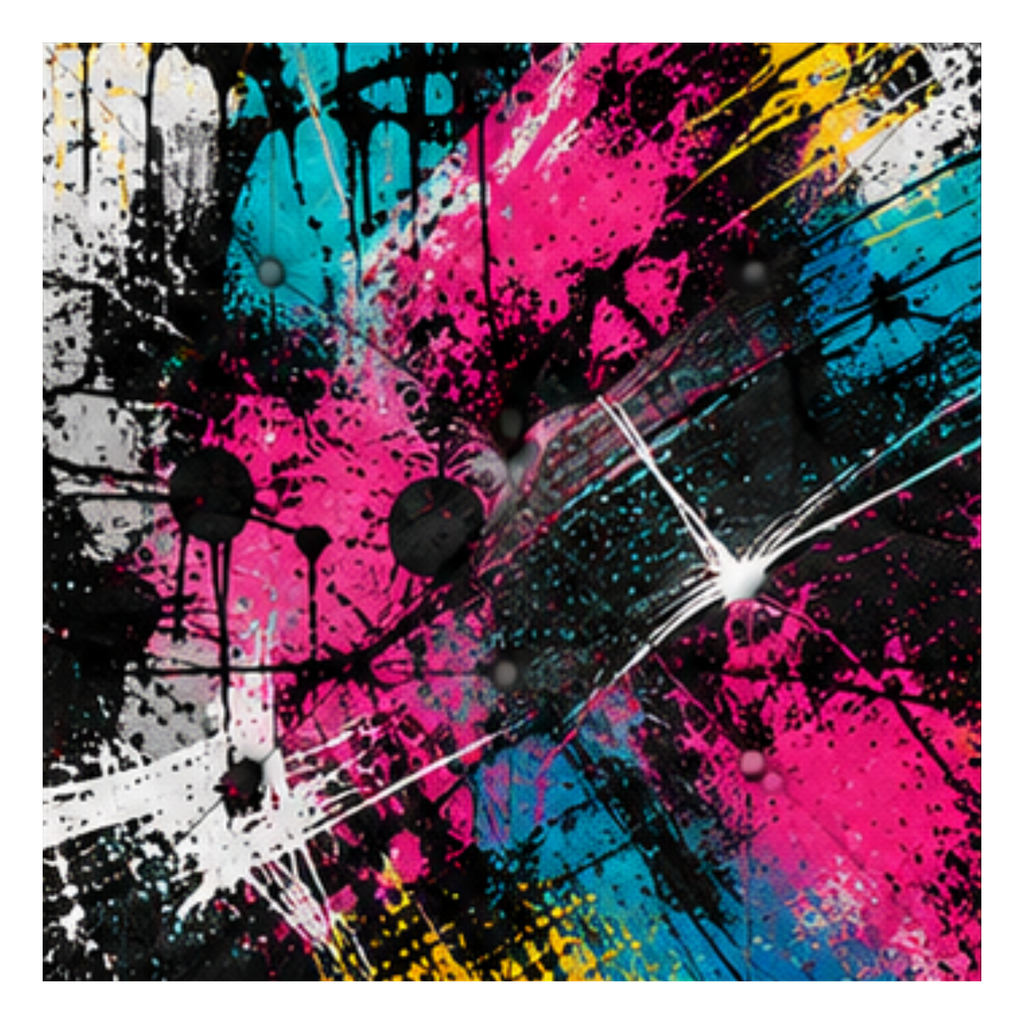 Urban Pulse square printed ottoman top artwork